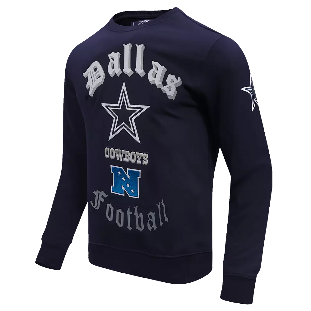 Pro Standard Men's NFL Dallas Cowboys Old English Crewneck - Navy - NAVY