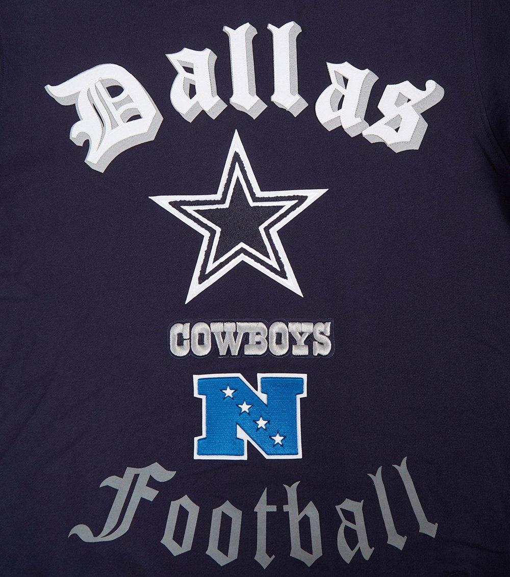 Pro Standard Men's NFL Dallas Cowboys Old English Crewneck - Navy - NAVY Thumbnail View 5