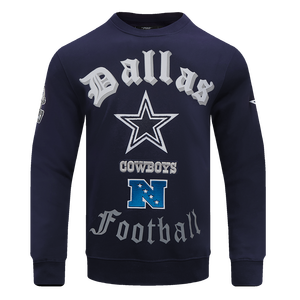 Pro Standard Men's NFL Dallas Cowboys Old English Crewneck -Navy