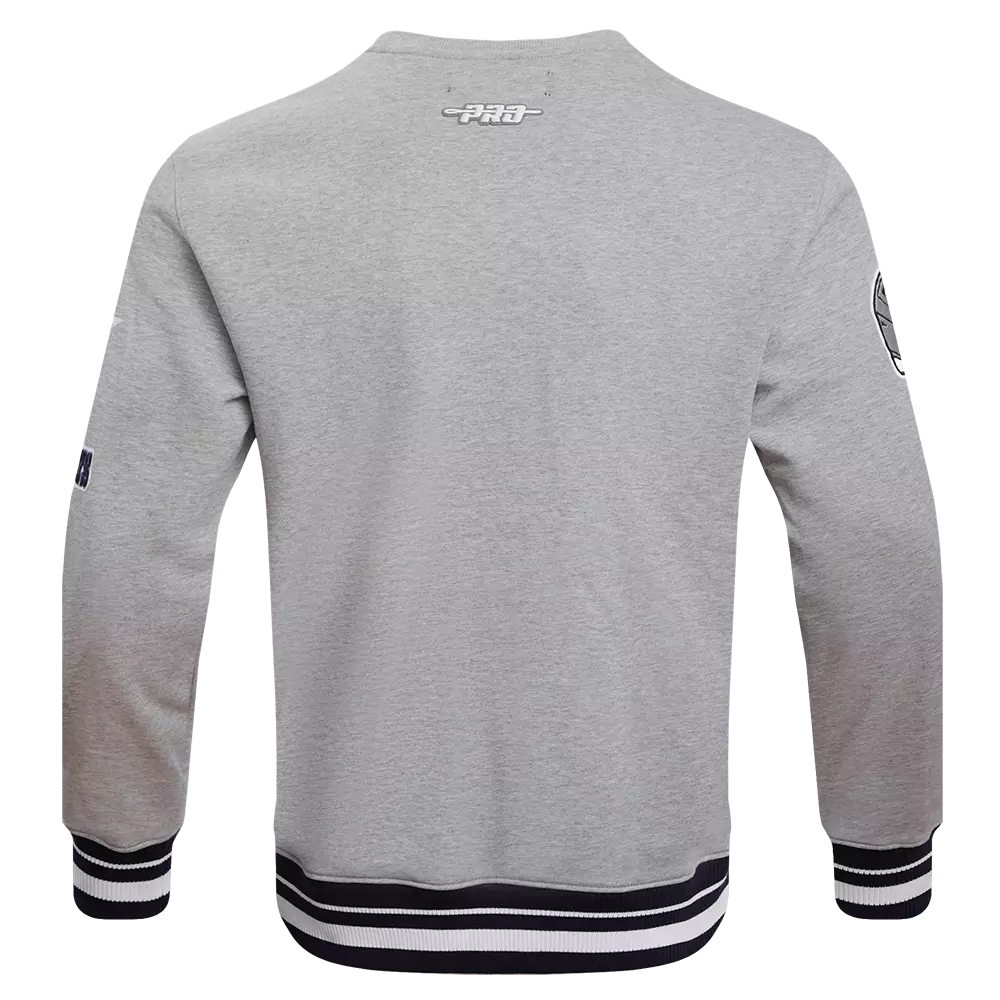 Pro Standard Men's NFL Dallas Cowboys Mashup Rib Crewneck -Grey/Navy - GREY/NAVY