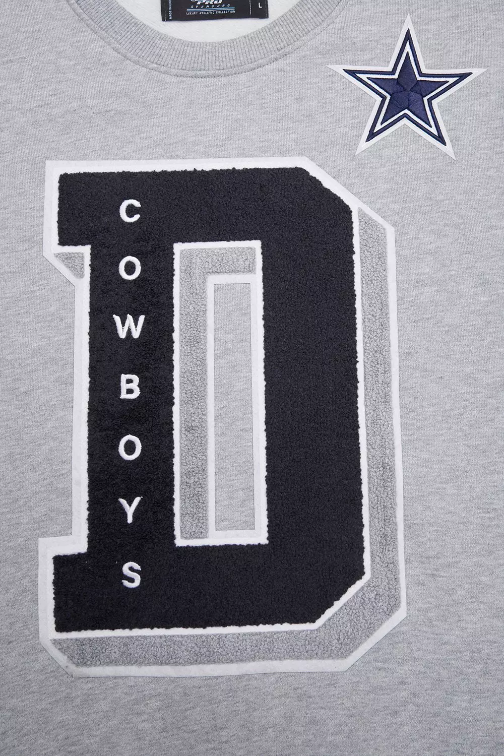 Pro Standard Men's NFL Dallas Cowboys Mashup Rib Crewneck - Grey/Navy - GREY/NAVY