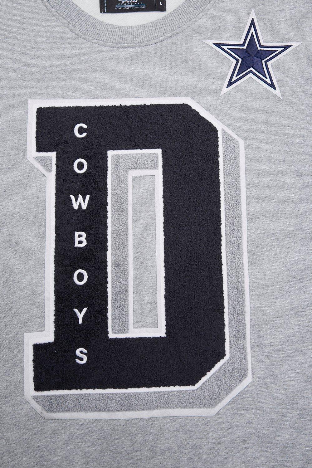 Pro Standard Men's NFL Dallas Cowboys Mashup Rib Crewneck -Grey/Navy - GREY/NAVY Thumbnail View 5