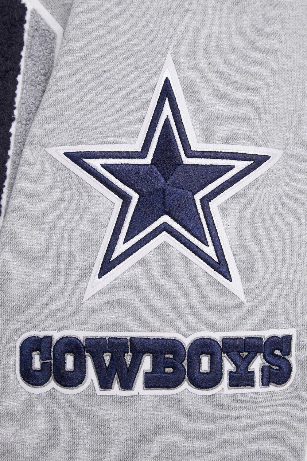Pro Standard Men's NFL Dallas Cowboys Mashup Rib Crewneck - Grey/Navy - GREY/NAVY Thumbnail View 6