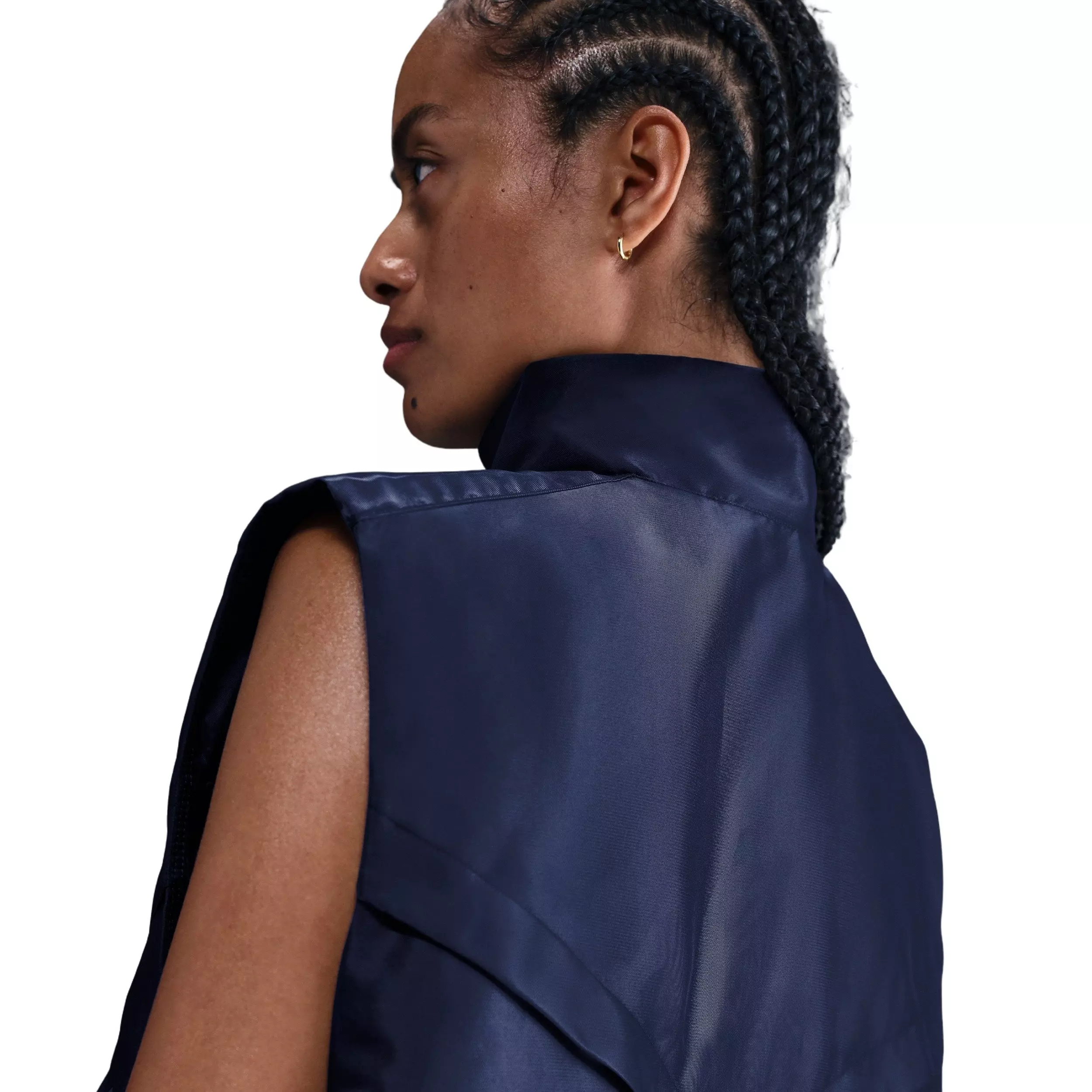 Nike Women's Sportswear Shine Windrunner Vest -Navy - NAVY