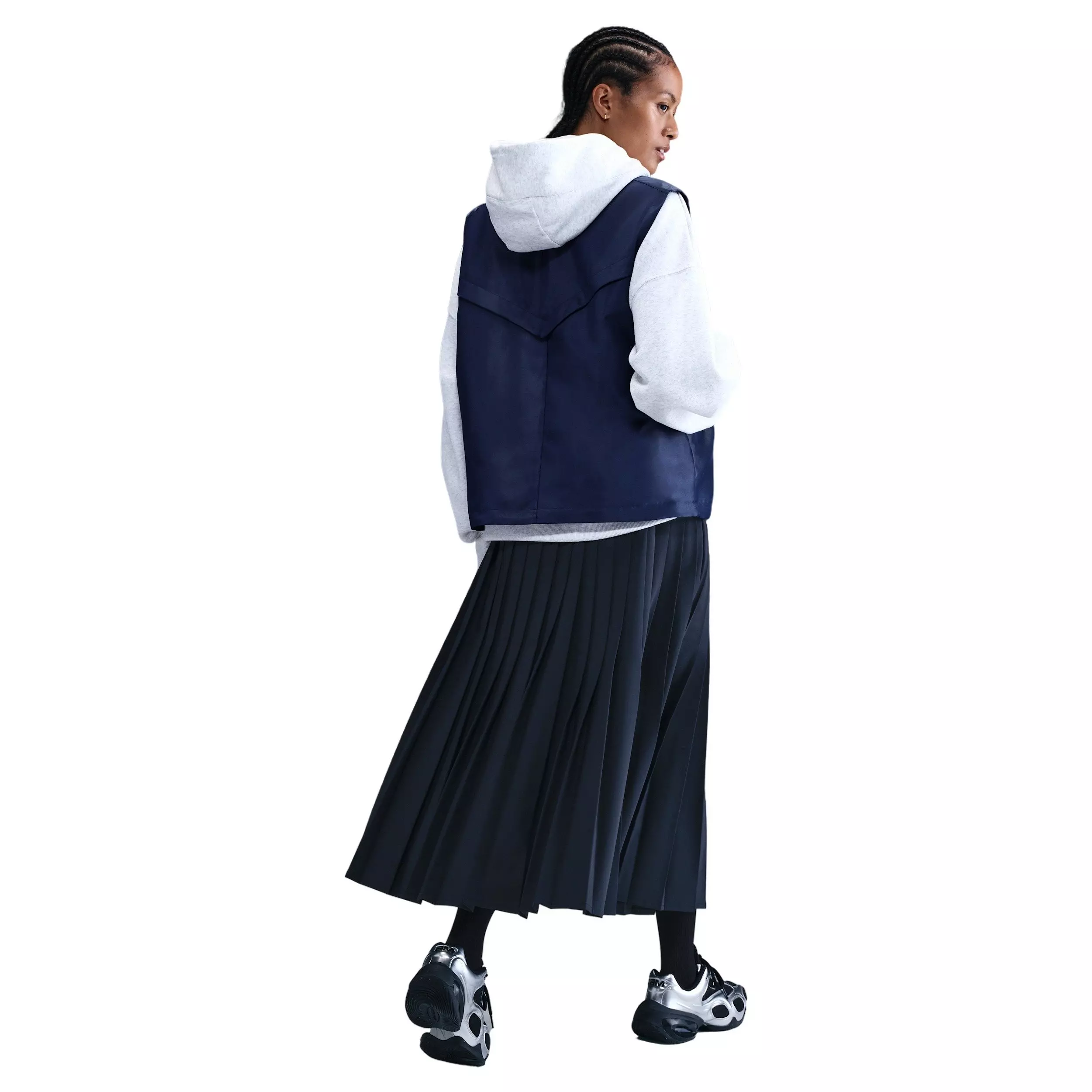 Nike Women's Sportswear Shine Windrunner Vest -Navy - NAVY