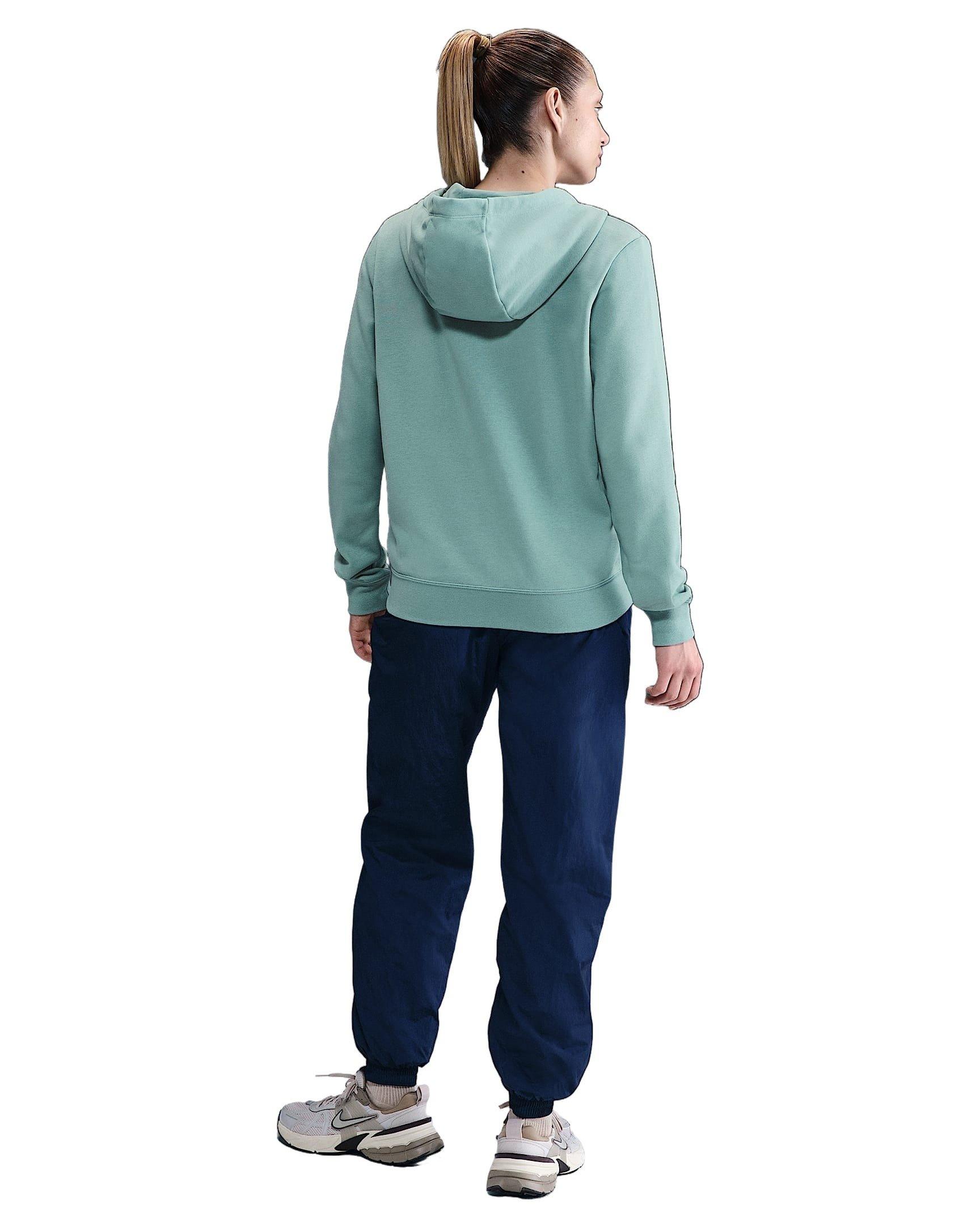 Nike Women's Sportswear Club Fleece Full-Zip Jacket - Green/White - GREEN/WHITE Thumbnail View 5