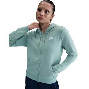 Nike Women's Sportswear Club Fleece Full-Zip Jacket -Green/White