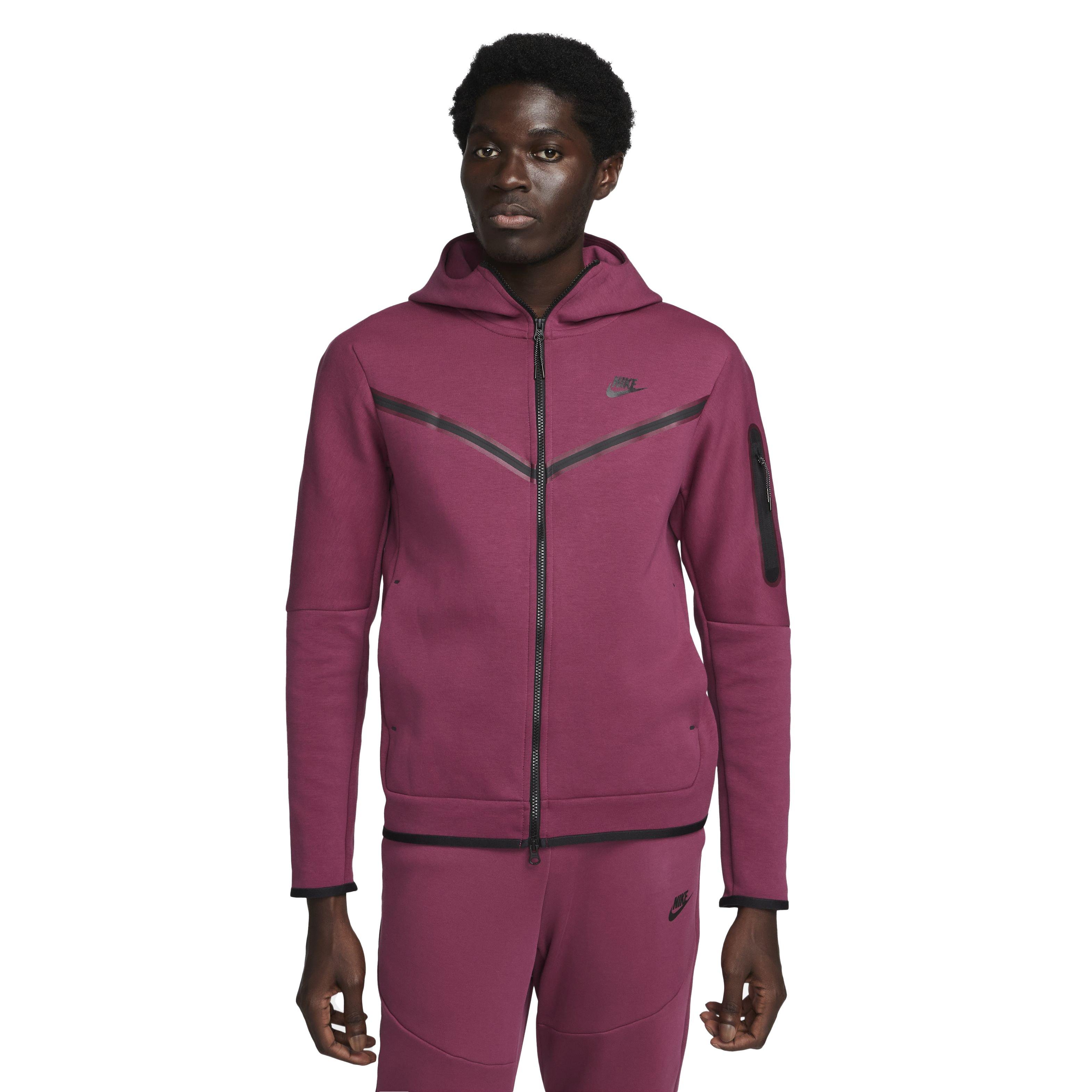 Burgundy tech clearance fleece hoodie