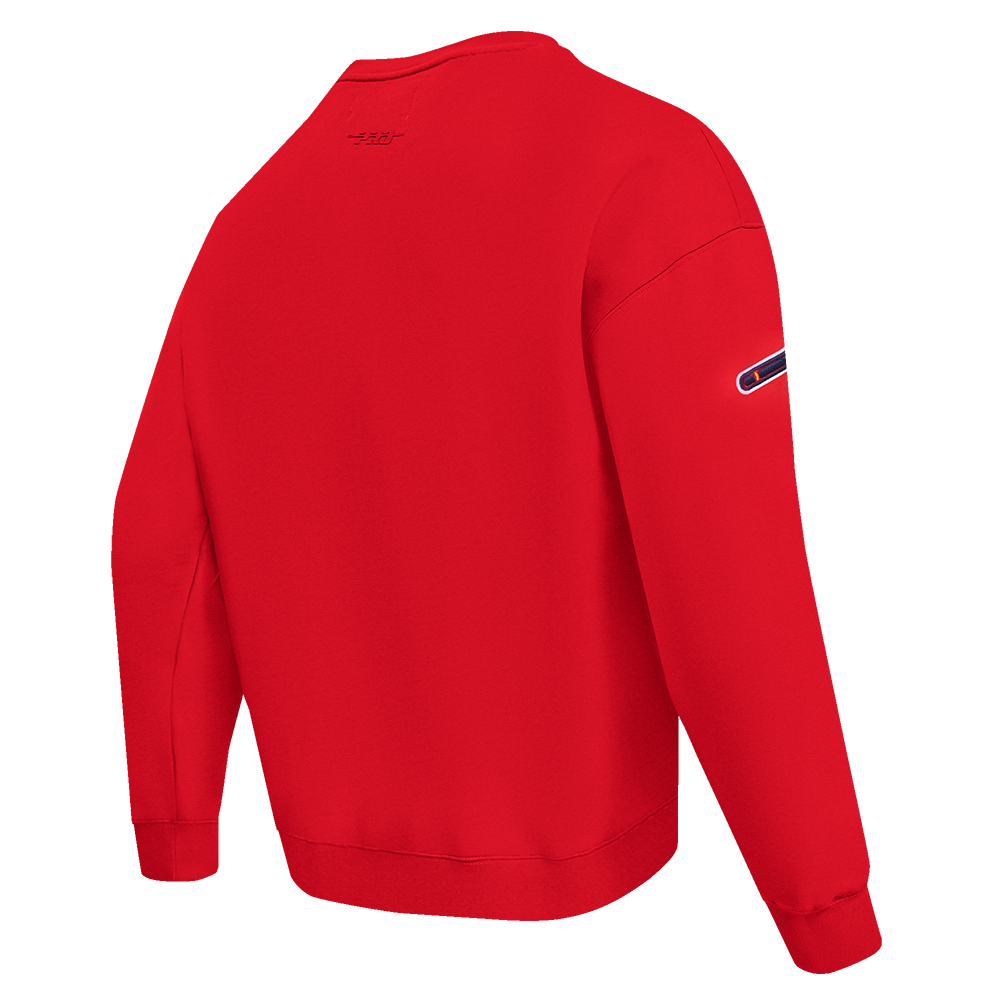 Pro Standard Men's MLB Atlanta Braves Old English Crewneck - Red - RED Thumbnail View 4