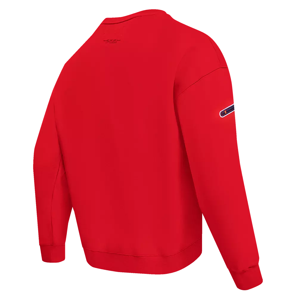 Pro Standard Men's MLB Atlanta Braves Old English Crewneck -Red - RED