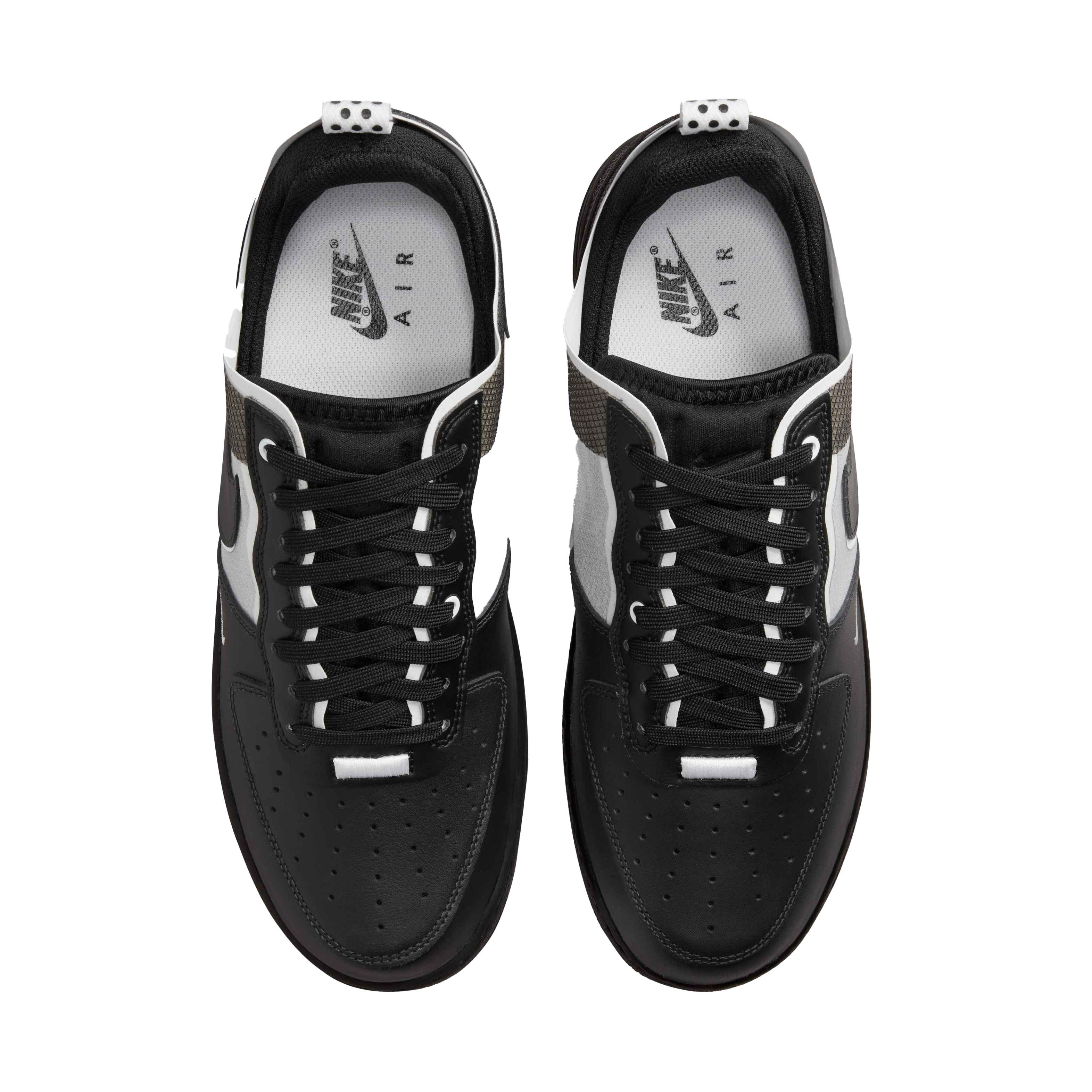 Nike Air Force 1 React Black/Black/White Men's Shoe - Hibbett
