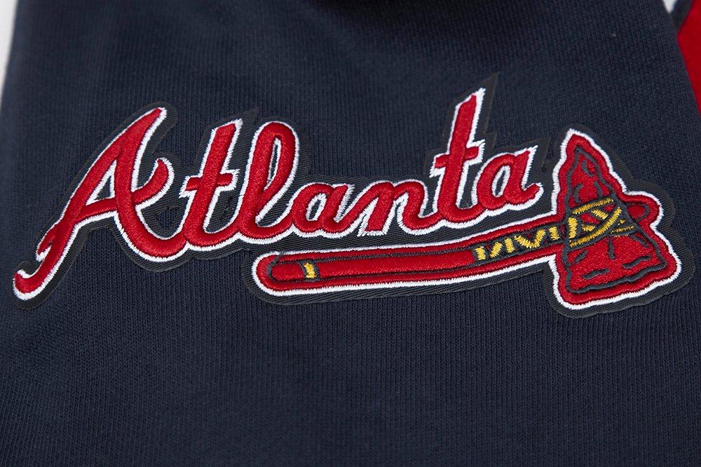 Pro Standard Men's MLB Atlanta Braves Mashup Rib Crewneck -Navy/Red - NAVY/RED Thumbnail View 6