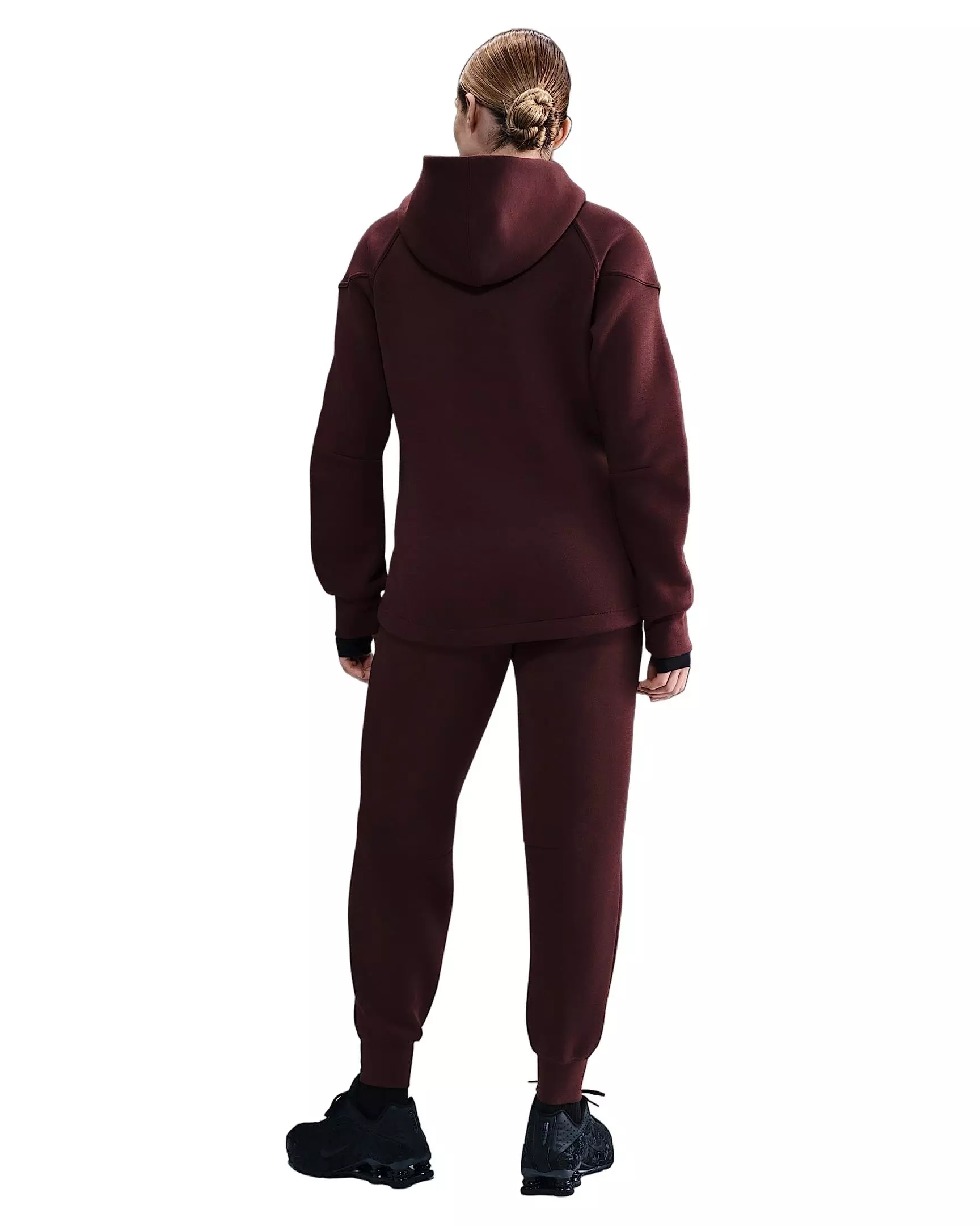 Nike Women's Sportswear Tech Fleece Windrunner Full-Zip Jacket - Burgundy - BURGUNDY