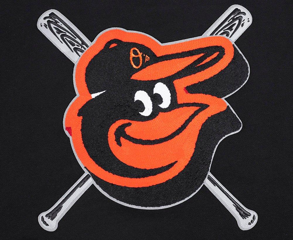 Pro Standard Men's MLB Baltimore Orioles Mashup Rib Crewneck - Black/Orange - BLACK/ORANGE Thumbnail View 5