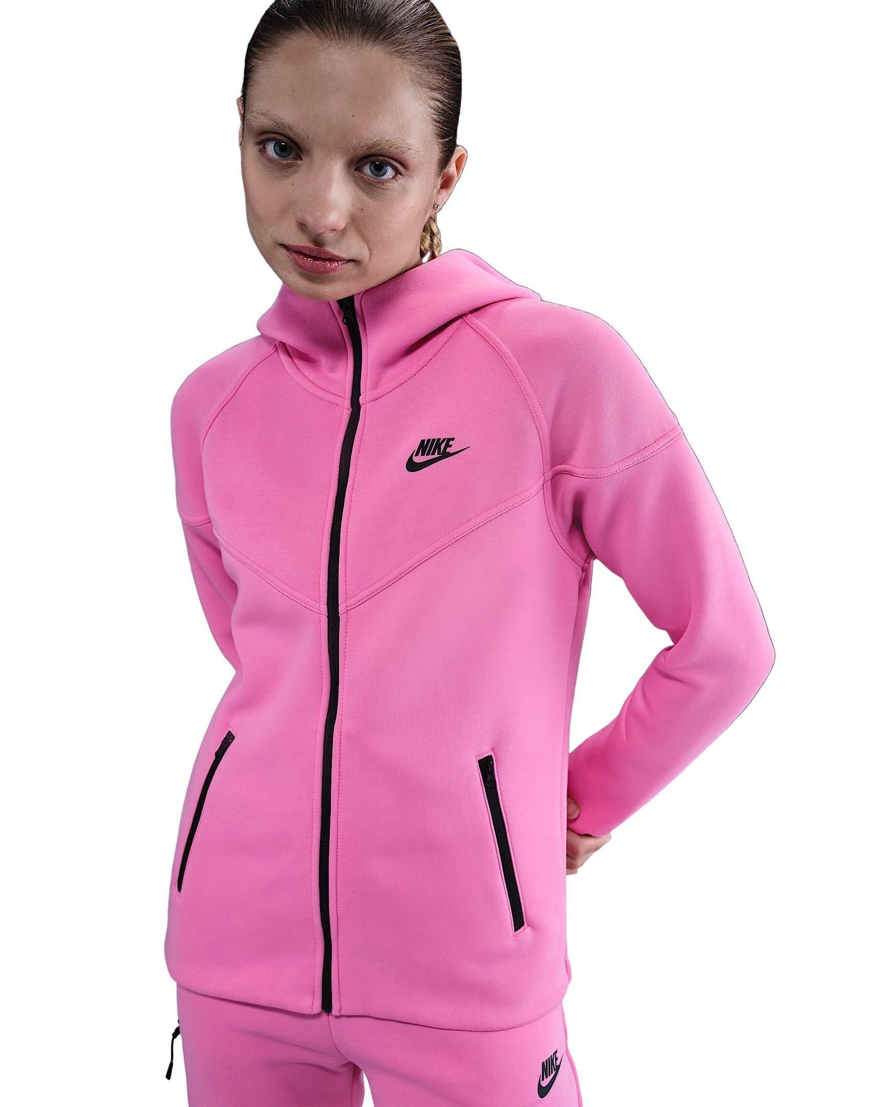 Nike Women's Sportswear Tech Fleece Windrunner Full-Zip Jacket - Pink/Black - PINK/BLACK Thumbnail View 1