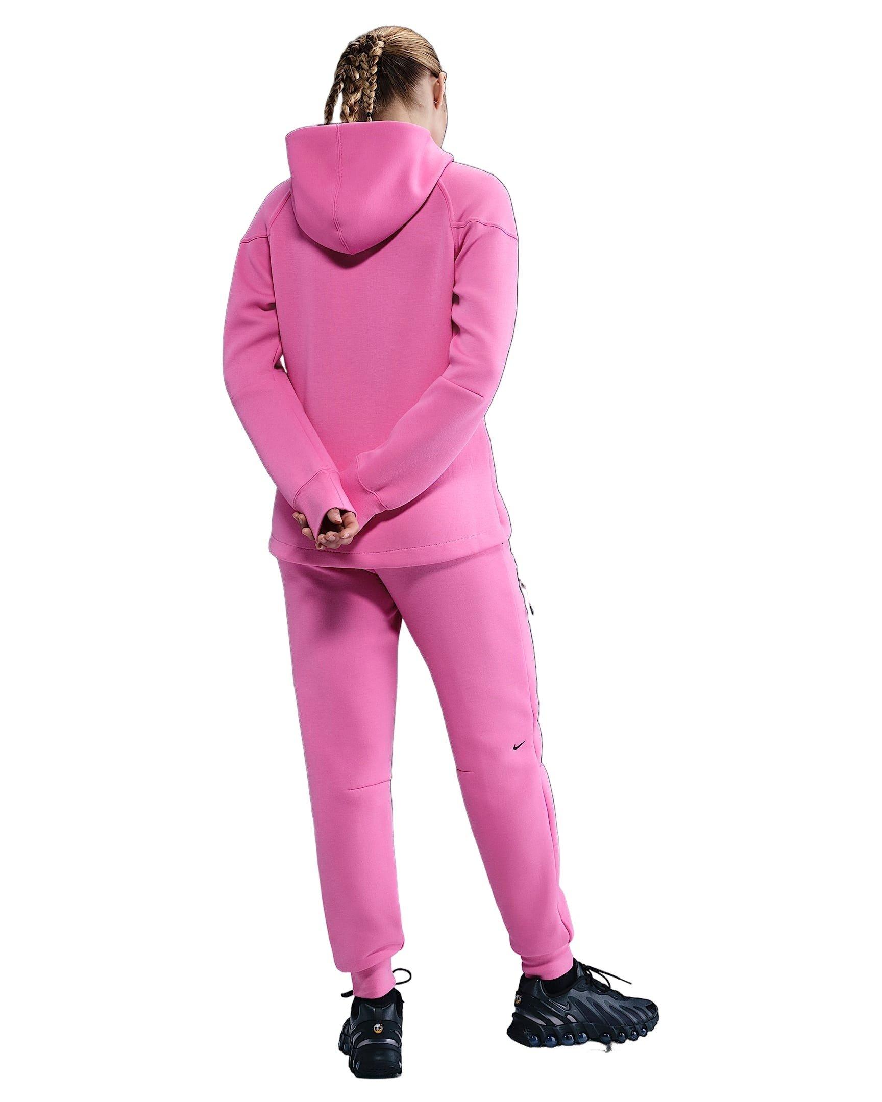 Nike Women's Sportswear Tech Fleece Windrunner Full-Zip Jacket -Pink/Black - PINK/BLACK Thumbnail View 5