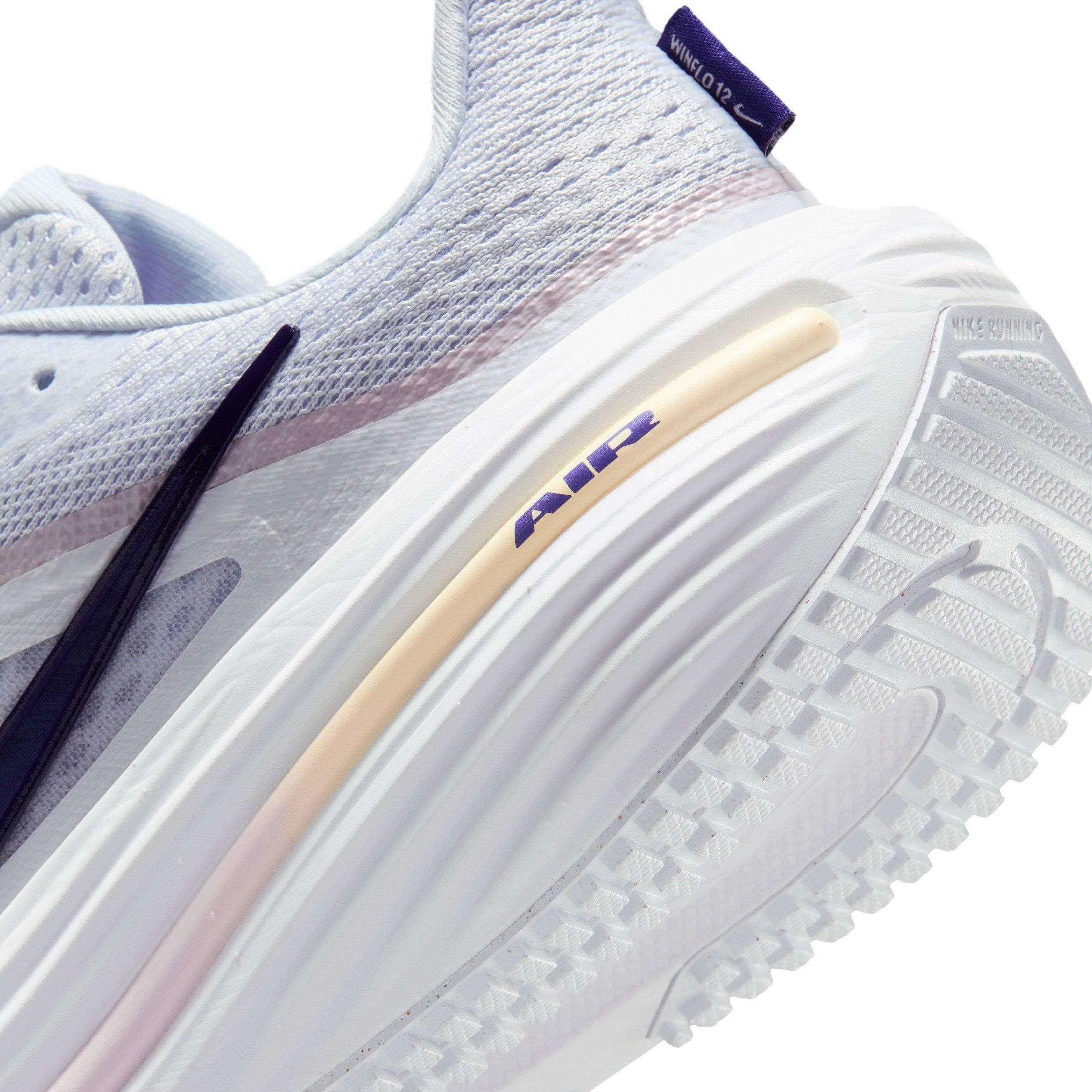 Nike Winflo 12 "Football Grey/Bleached Lilac/Alabaster/Blue Void" Women's Running Shoe - GREY/PURPLE/BLUE Thumbnail View 8