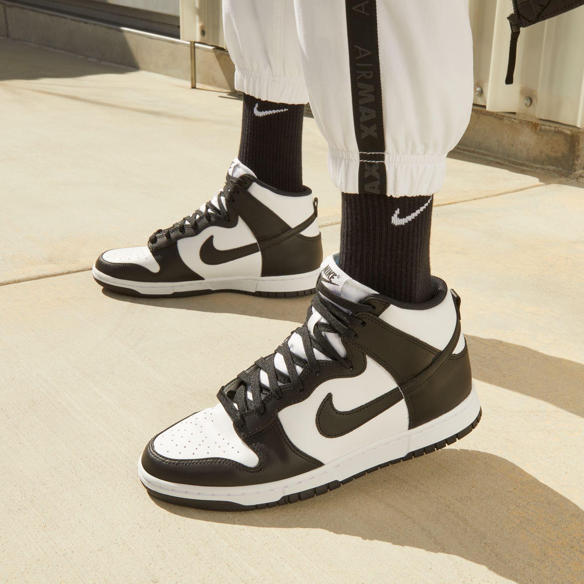 Nike Men's Dunk High Retro Shoes - White / Black — Just For Sports