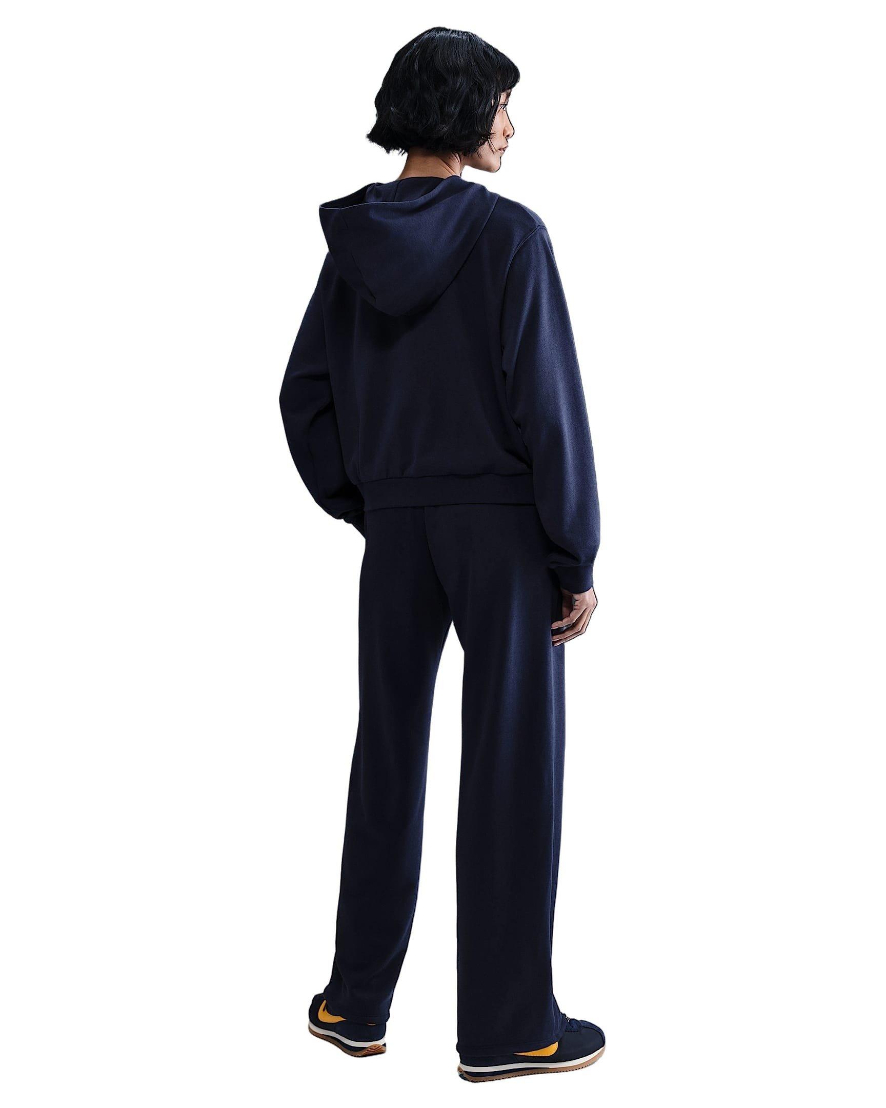 Nike Women's Sportswear Chill Terry Loose Full-Zip French Terry Jacket -Navy - NAVY Thumbnail View 5