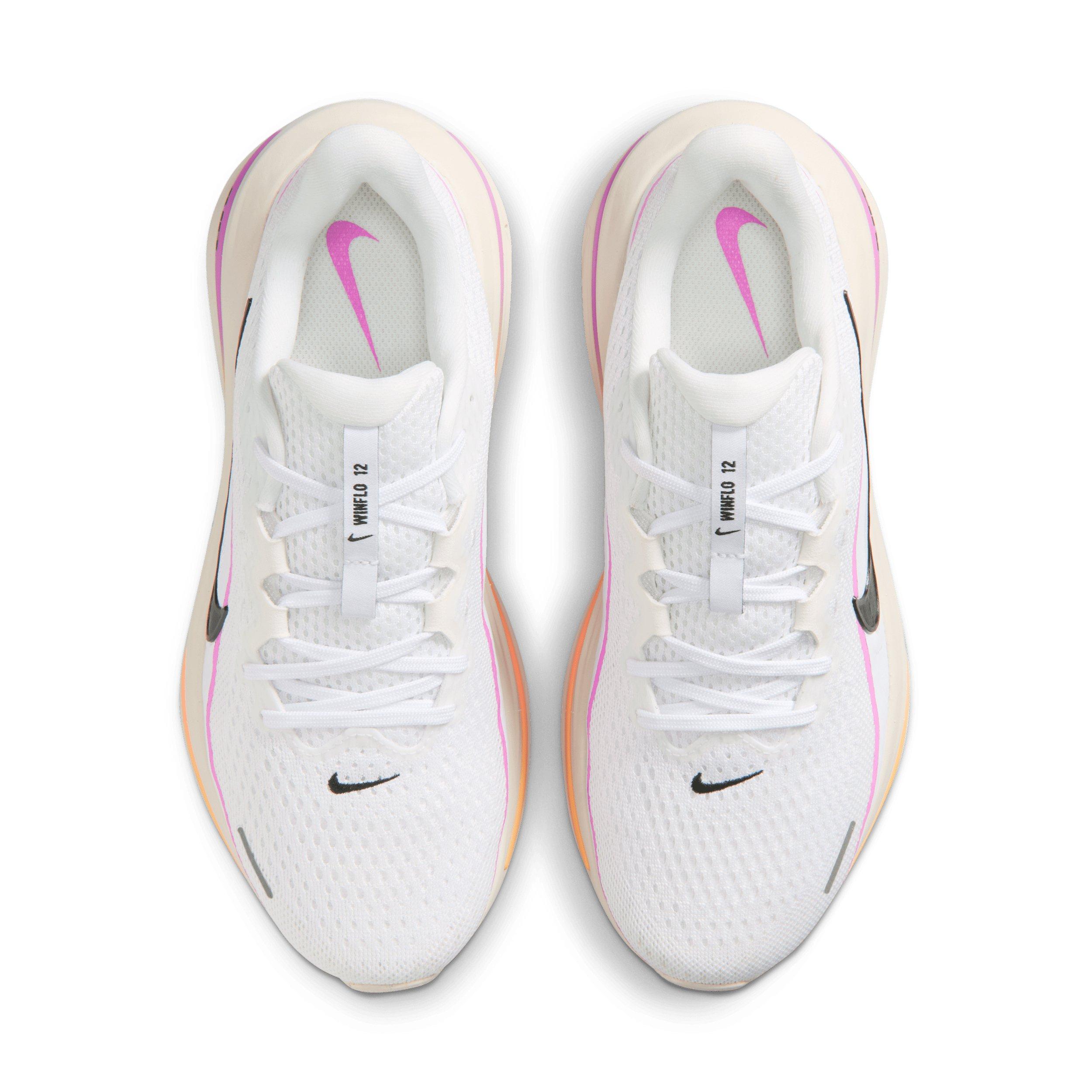 Nike Winflo 12 "White/Light Magenta/Chalk/Black" Women's Running Shoe - WHITE/PINK/BLACK Thumbnail View 4