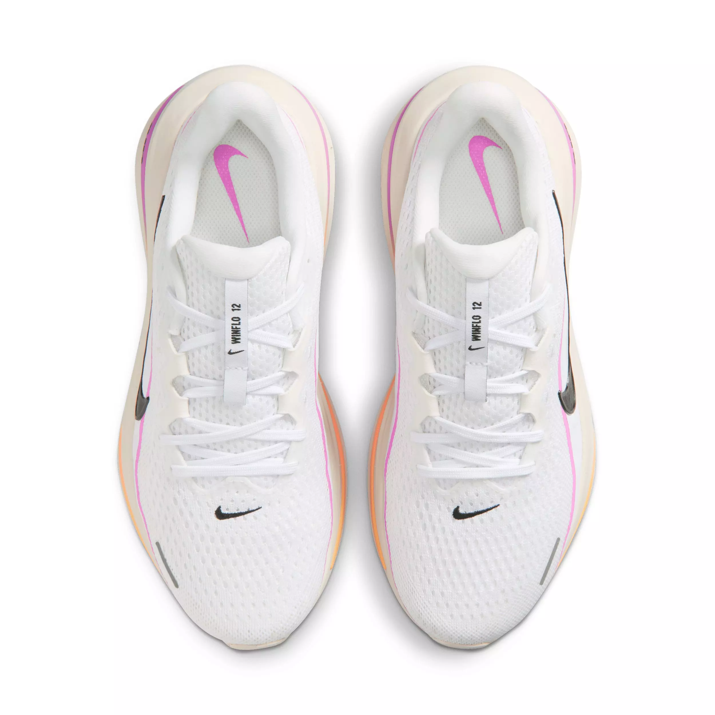 Nike Winflo 12 "White/Light Magenta/Chalk/Black" Women's Running Shoe - WHITE/PINK/BLACK