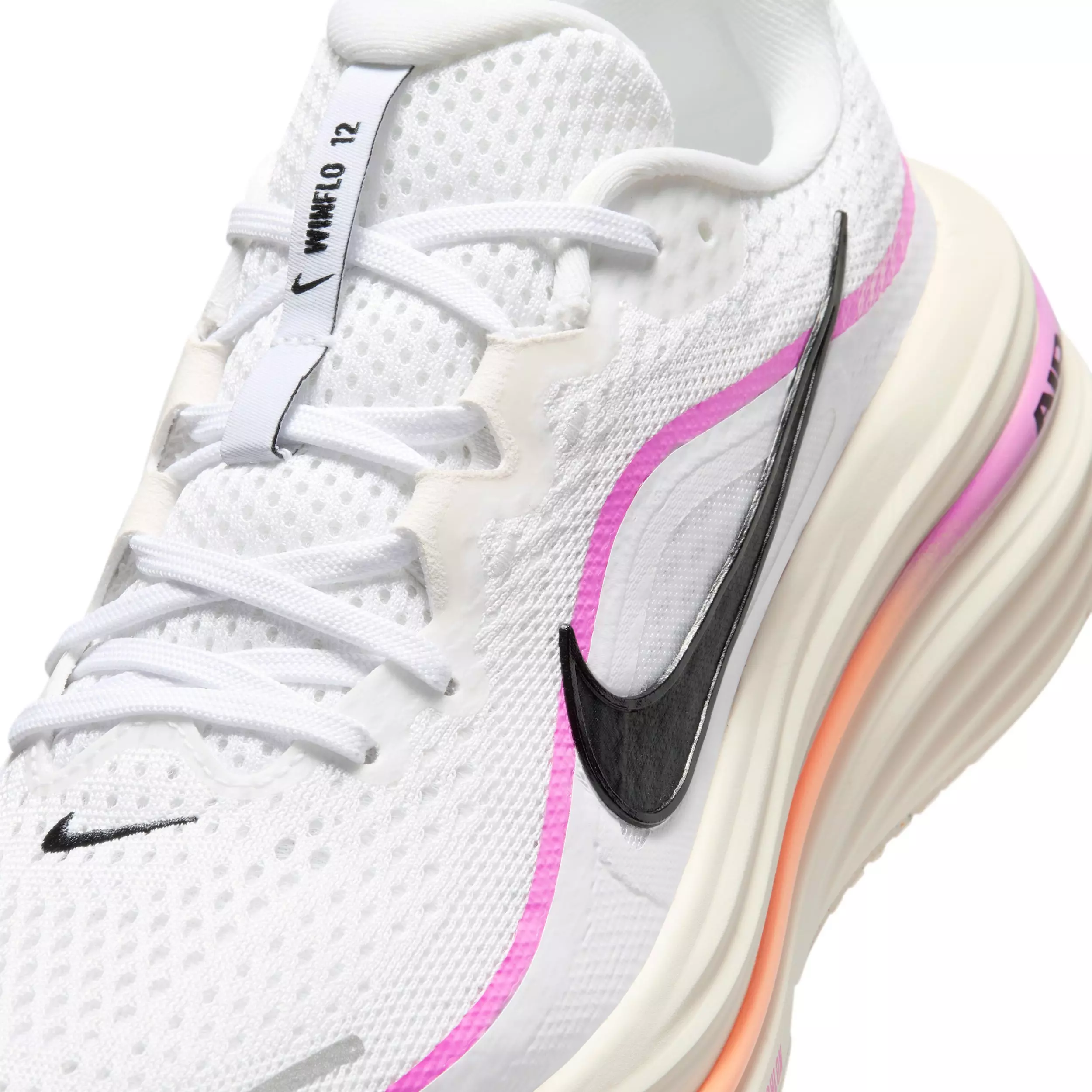 Nike Winflo 12 "White/Light Magenta/Chalk/Black" Women's Running Shoe - WHITE/PINK/BLACK