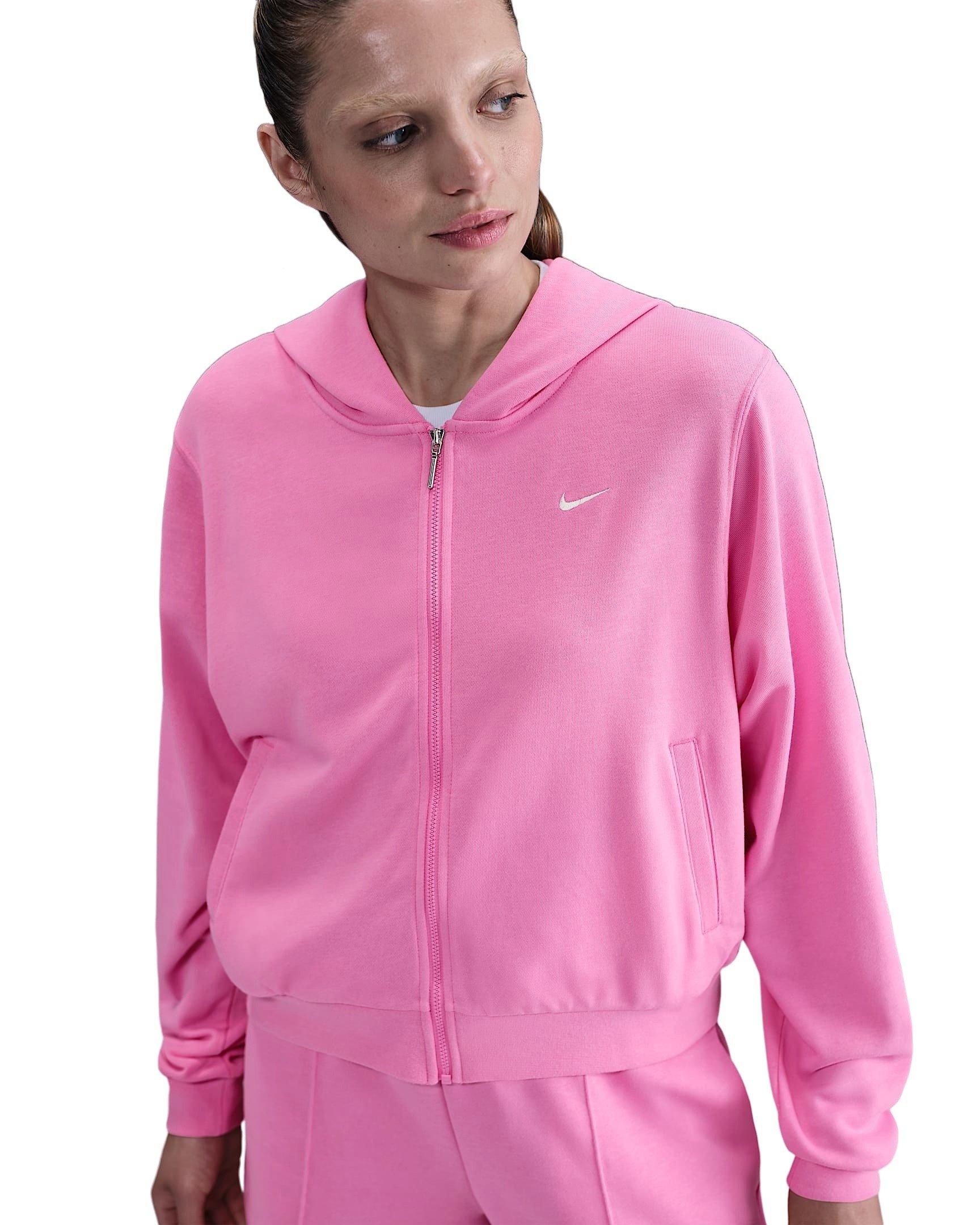 Nike Women's Sportswear Chill Terry Loose Full-Zip French Terry Jacket  - Pink - PINK Thumbnail View 1