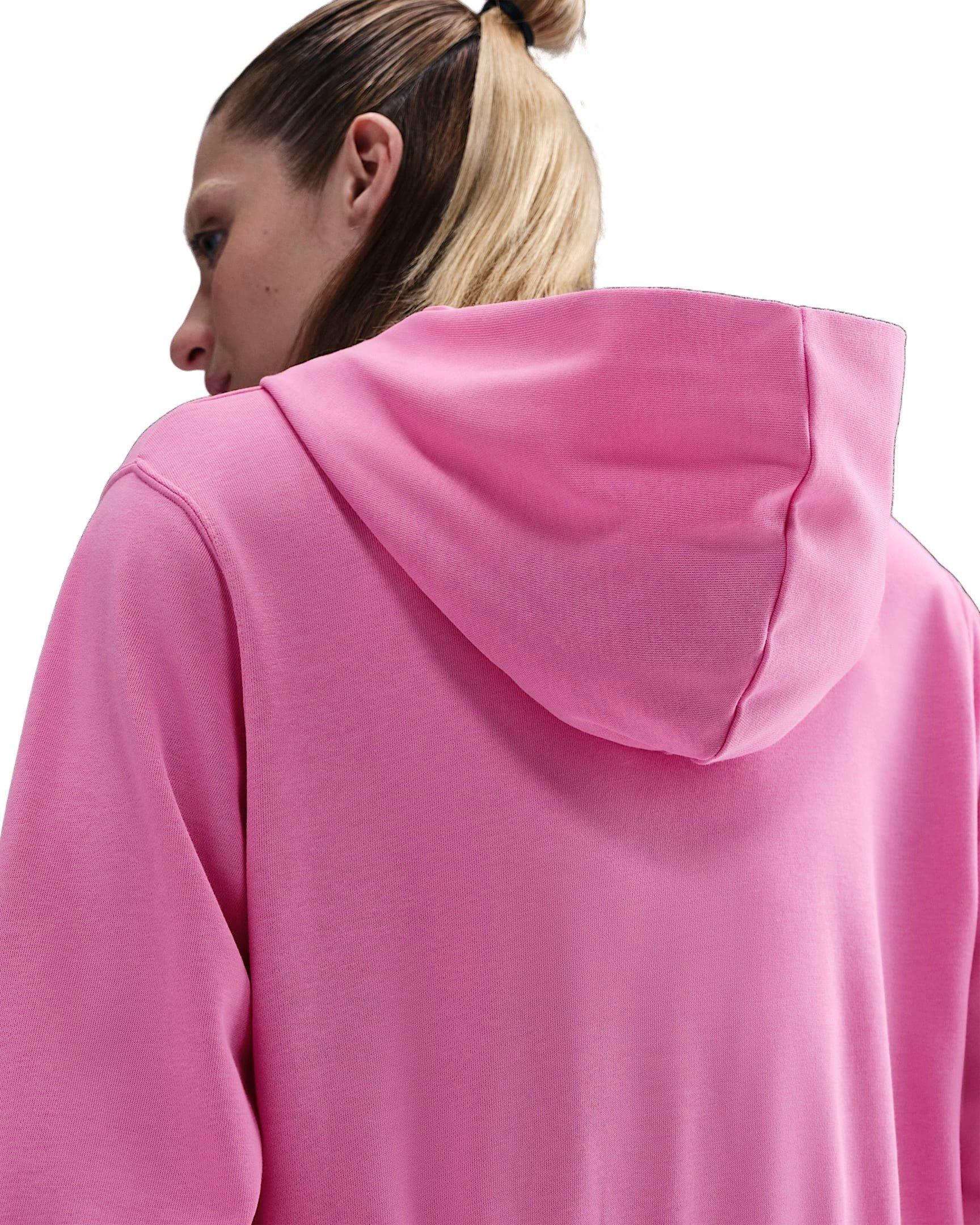 Nike Women's Sportswear Chill Terry Loose Full-Zip French Terry Jacket -Pink - PINK Thumbnail View 2