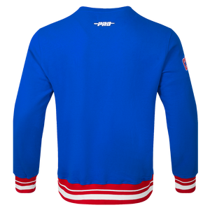 Pro Standard Men's MLB Chicago Cubs Mashup Rib Crewneck -Royal/Red