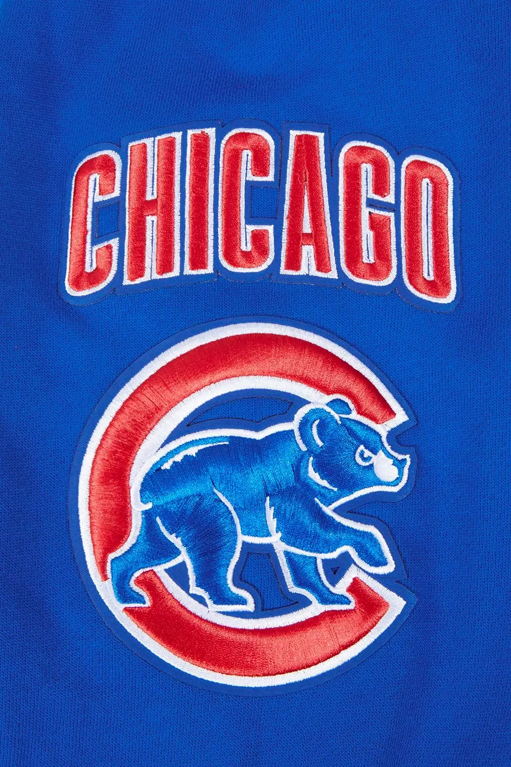 Pro Standard Men's MLB Chicago Cubs Mashup Rib Crewneck -Royal/Red - ROYAL/RED