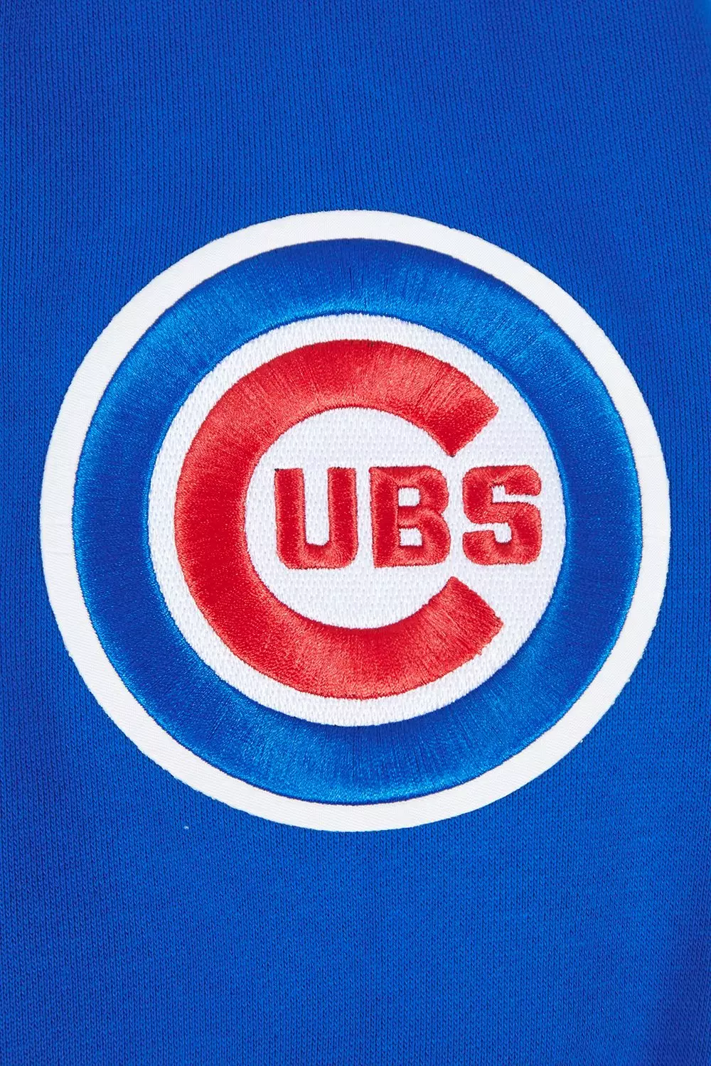 Pro Standard Men's MLB Chicago Cubs Mashup Rib Crewneck -Royal/Red - ROYAL/RED