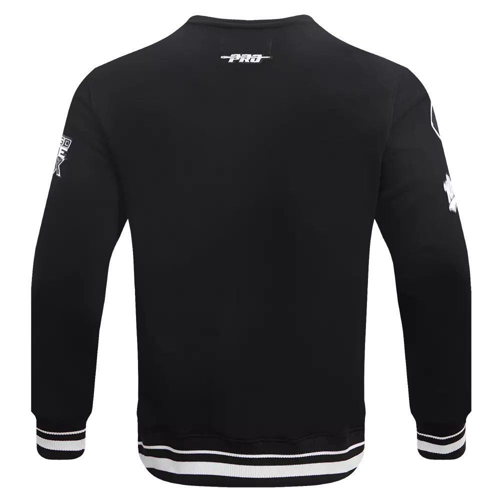 Pro Standard Men's MLB Chicago White Sox Mashup Rib Crewneck -Black/Grey - BLACK/GREY
