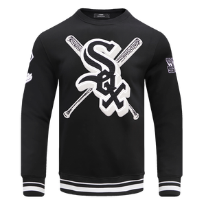 Pro Standard Men's MLB Chicago White Sox Mashup Rib Crewneck -Black/Grey