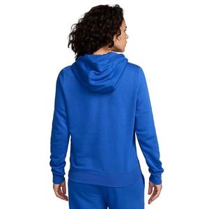 Nike Women's Sportswear Club Fleece Pullover Hoodie -Royal/White