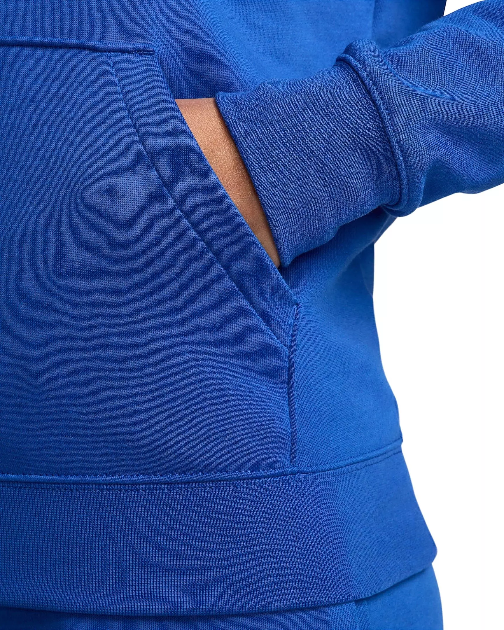 Nike Women's Sportswear Club Fleece Pullover Hoodie -Royal/White - ROYAL/WHITE