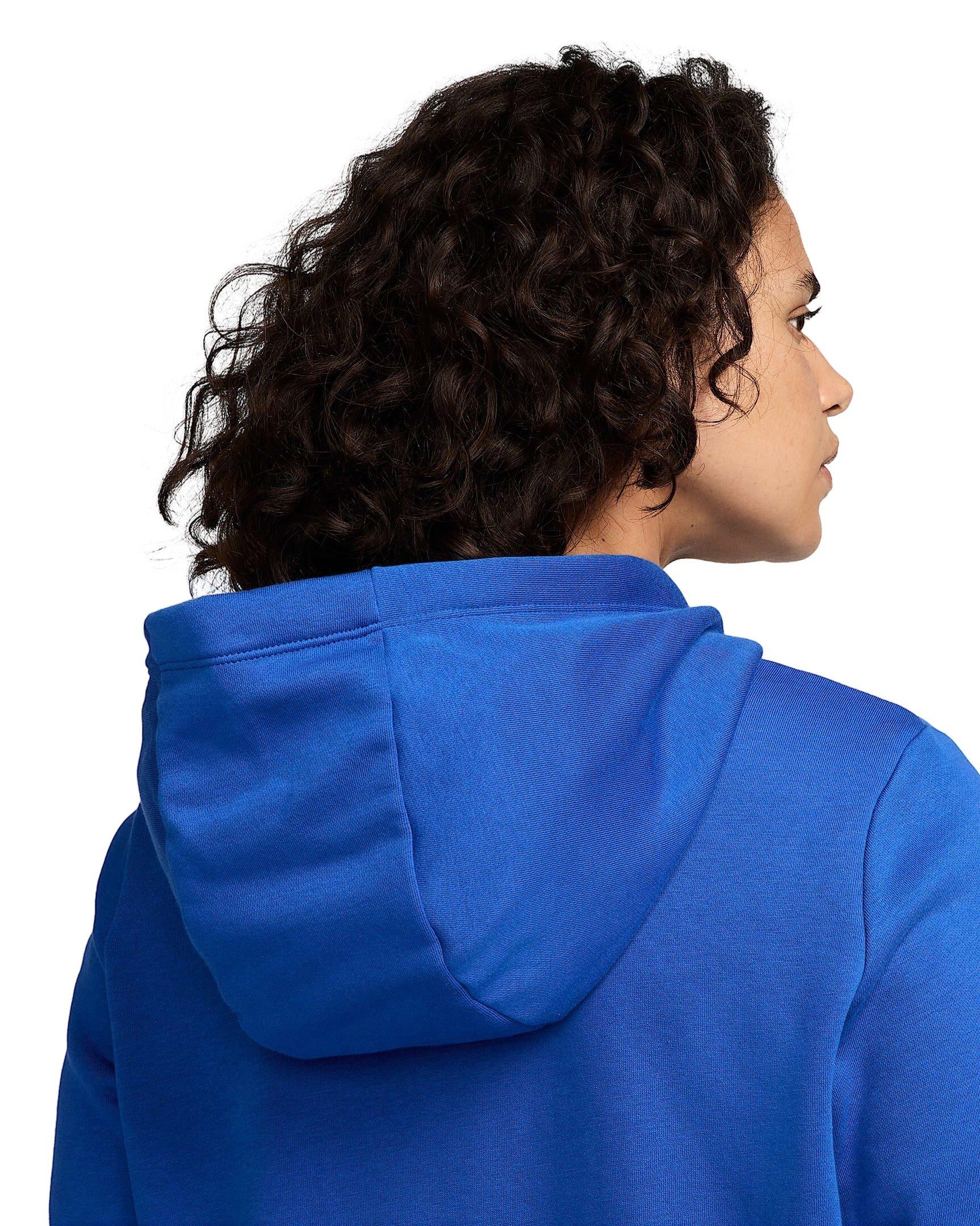 Nike Women's Sportswear Club Fleece Pullover Hoodie - Royal/White - ROYAL/WHITE Thumbnail View 5