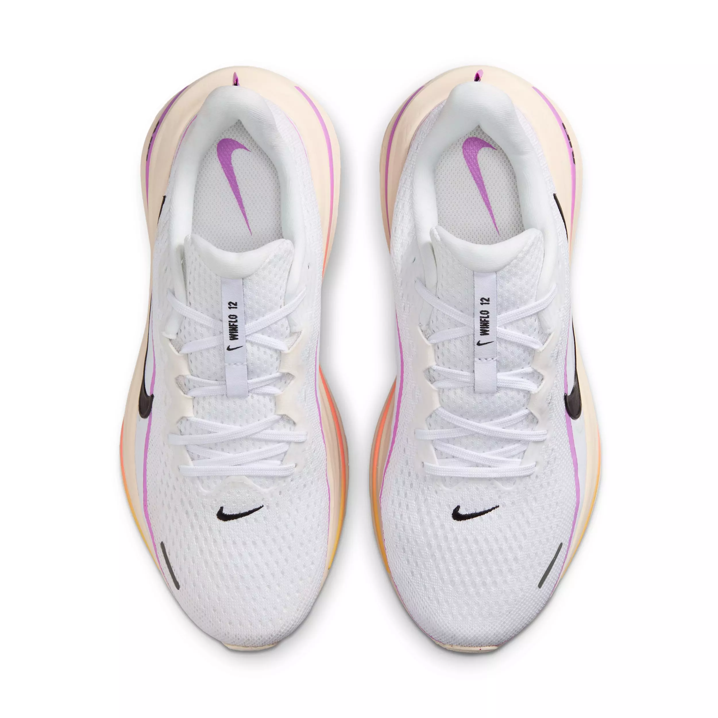 Nike Winflo 12 "White/Light Magenta/Chalk/Black" Women's Wide Running Shoe - WHITE/PINK/BLACK