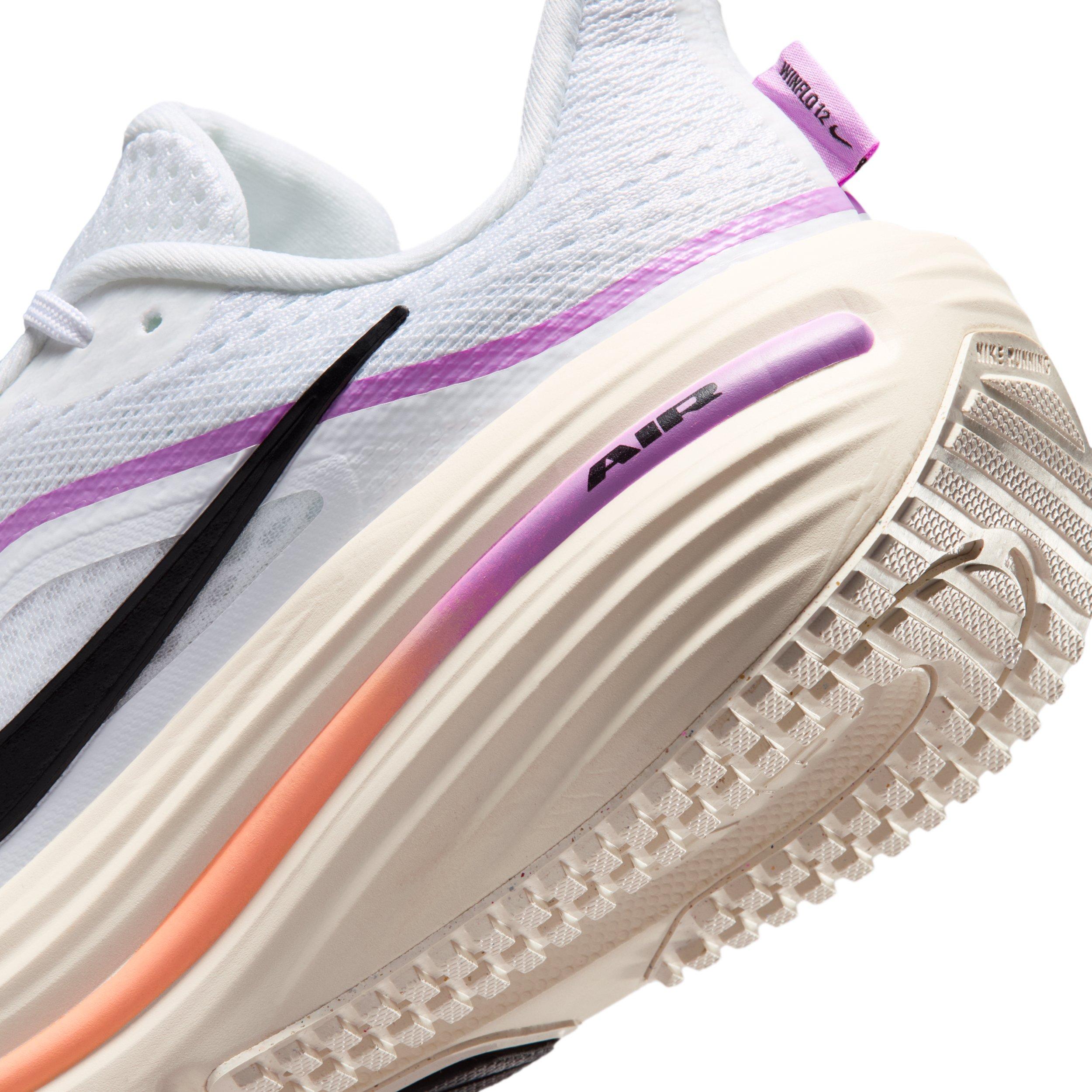 Nike Winflo 12 "White/Light Magenta/Chalk/Black" Women's Wide Running Shoe - WHITE/PINK/BLACK Thumbnail View 8