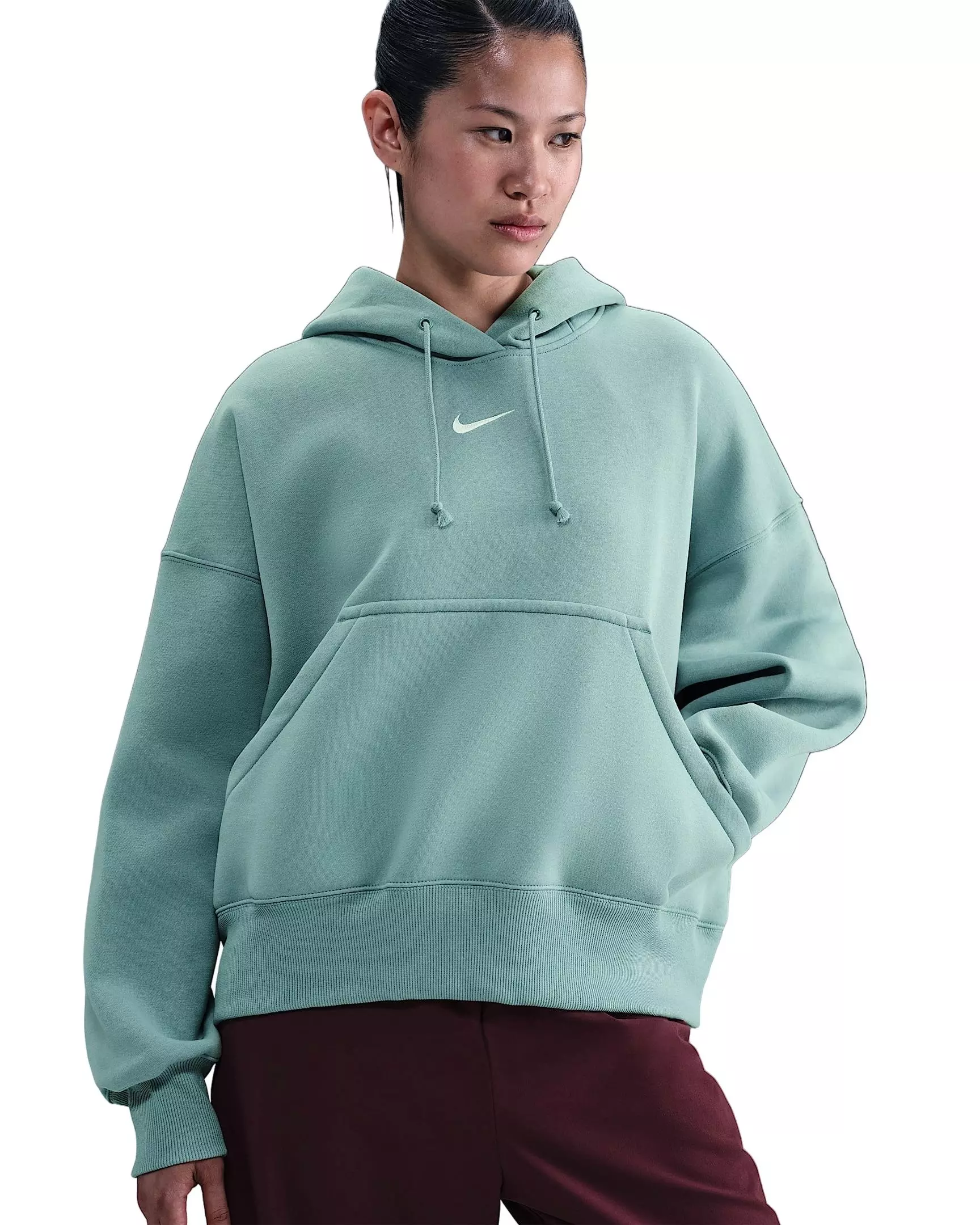 Nike Women's Sportswear Phoenix Fleece Over-Oversized Pullover Hoodie - Green - GREEN