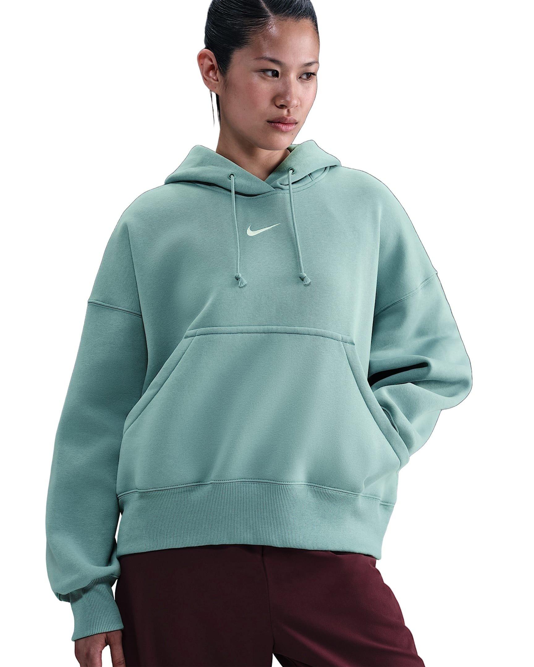 Nike Women's Sportswear Phoenix Fleece Over-Oversized Pullover Hoodie -Green - GREEN Thumbnail View 1