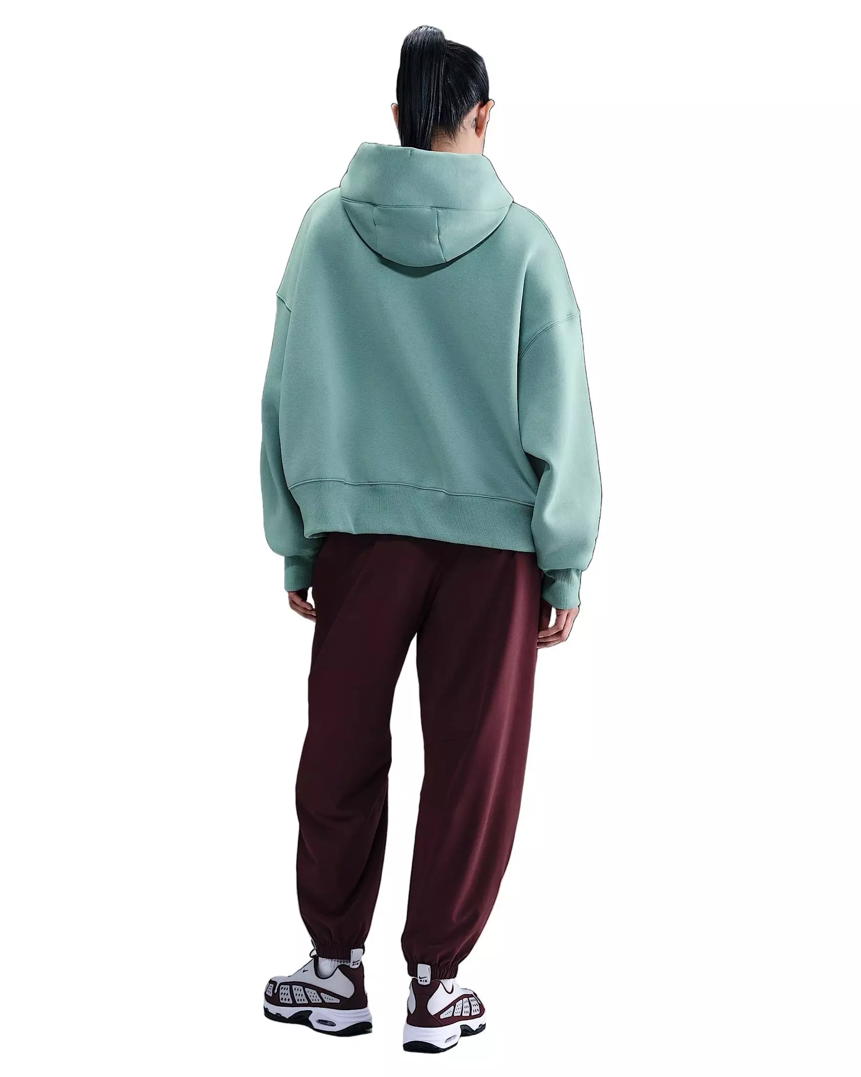 Nike Women's Sportswear Phoenix Fleece Over-Oversized Pullover Hoodie -Green - GREEN