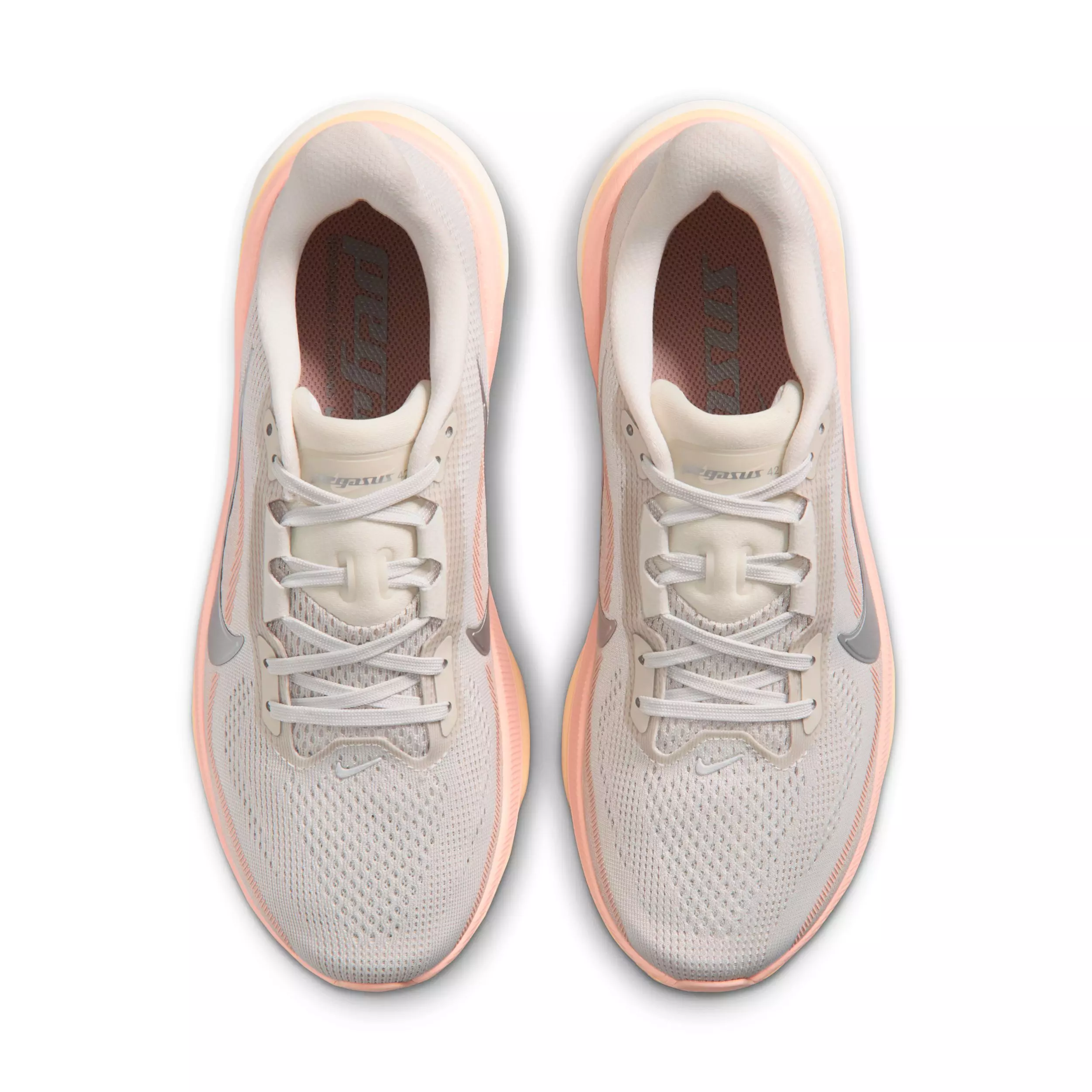 Nike Pegasus 42 "Light Bone/Arctic Orange/Chalk/Metallic Silver" Women's Road Running Shoe - BEIGE/ORANGE/SILVER