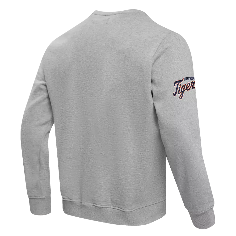 Pro Standard Men's MLB Detroit Tigers Old English Crewneck -Grey - GREY