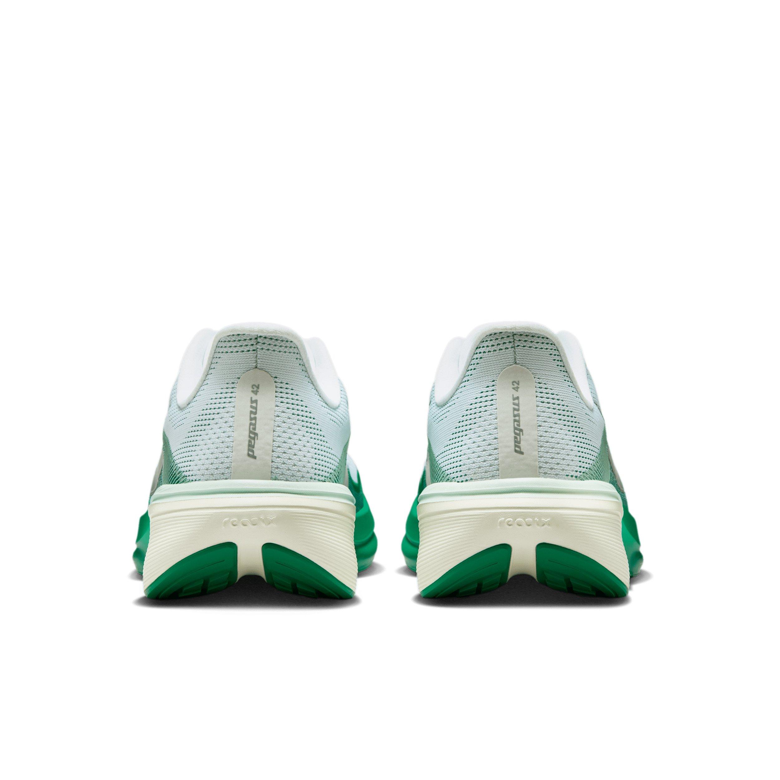 Nike Pegasus 42 "White/Malachite/Barely Green/Metallic Silver" Women's Road Running Shoe - WHITE/GREEN Thumbnail View 5