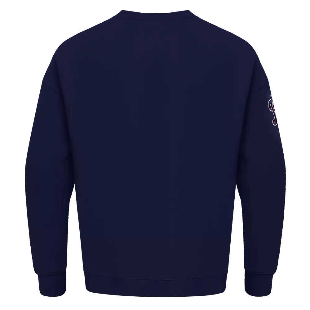Pro Standard Men's MLB Detroit Tigers Old English Crewneck -Navy - NAVY