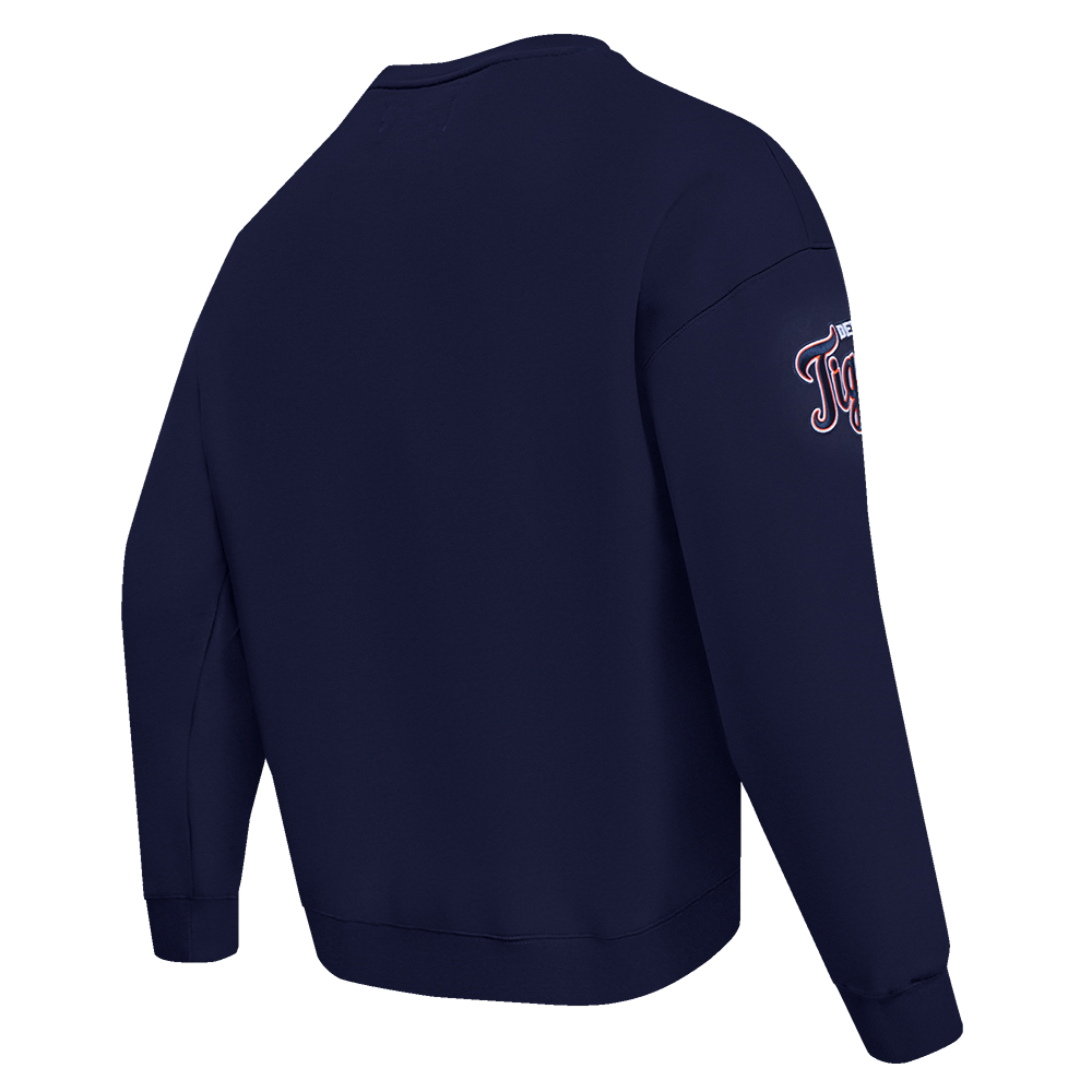 Pro Standard Men's MLB Detroit Tigers Old English Crewneck -Navy - NAVY Thumbnail View 4