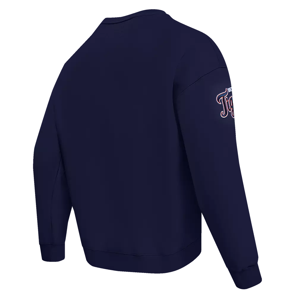 Pro Standard Men's MLB Detroit Tigers Old English Crewneck -Navy - NAVY