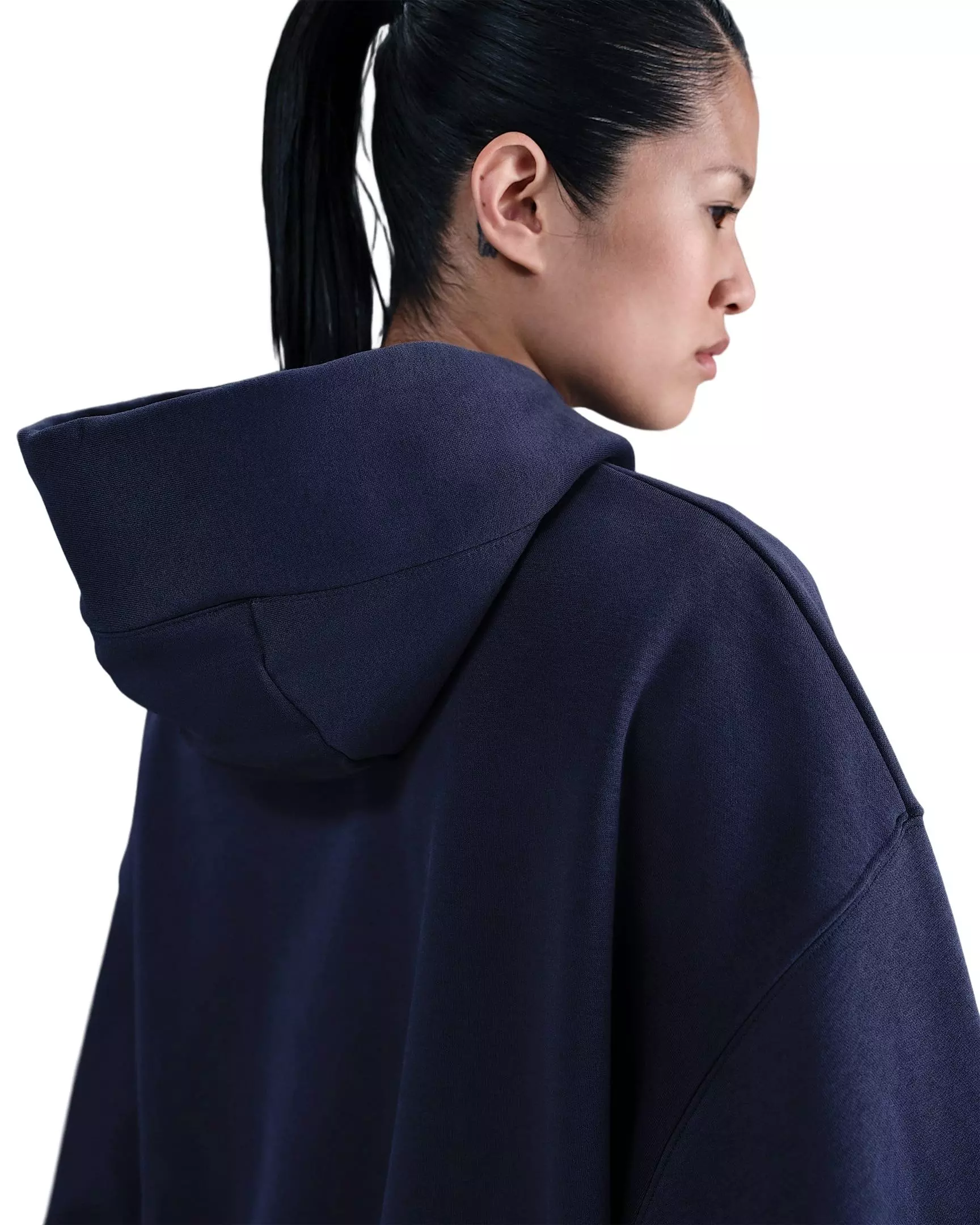 Nike Women's Sportswear Phoenix Fleece Over-Oversized Pullover Hoodie - Navy - NAVY