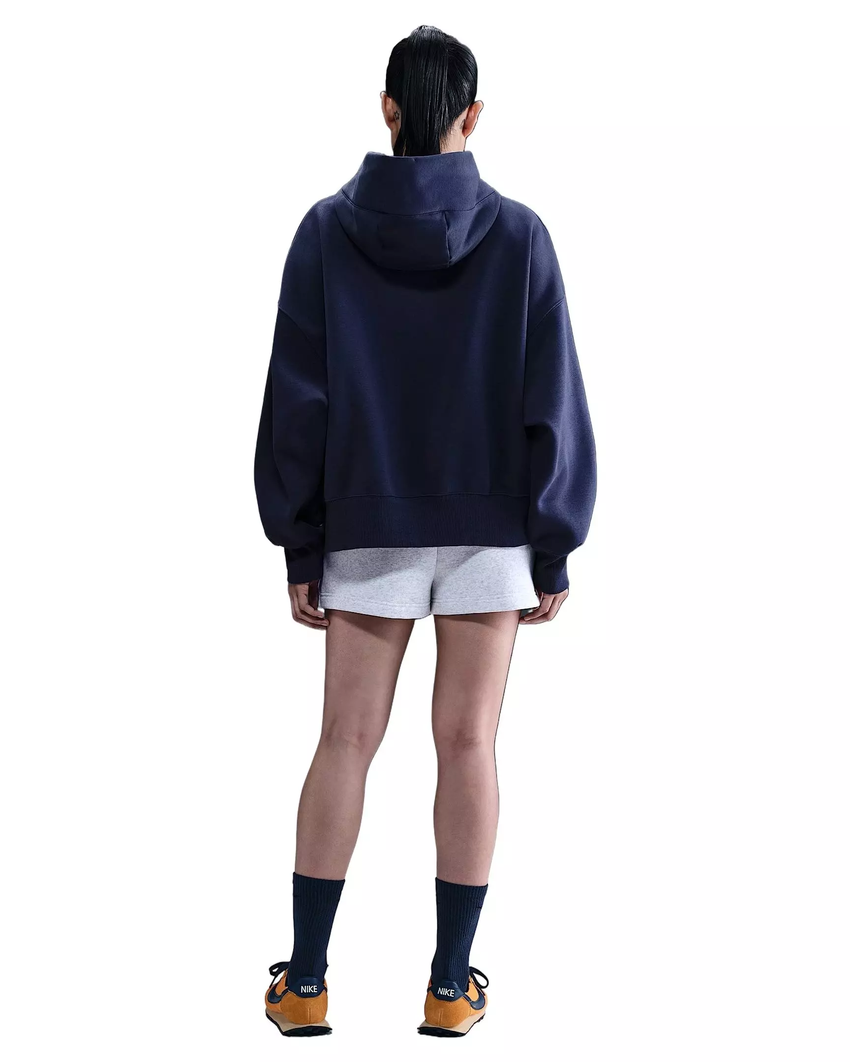 Nike Women's Sportswear Phoenix Fleece Over-Oversized Pullover Hoodie -Navy - NAVY
