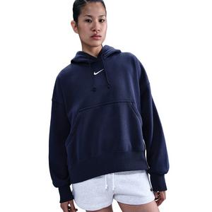 Nike Women's Sportswear Phoenix Fleece Over-Oversized Pullover Hoodie -Navy